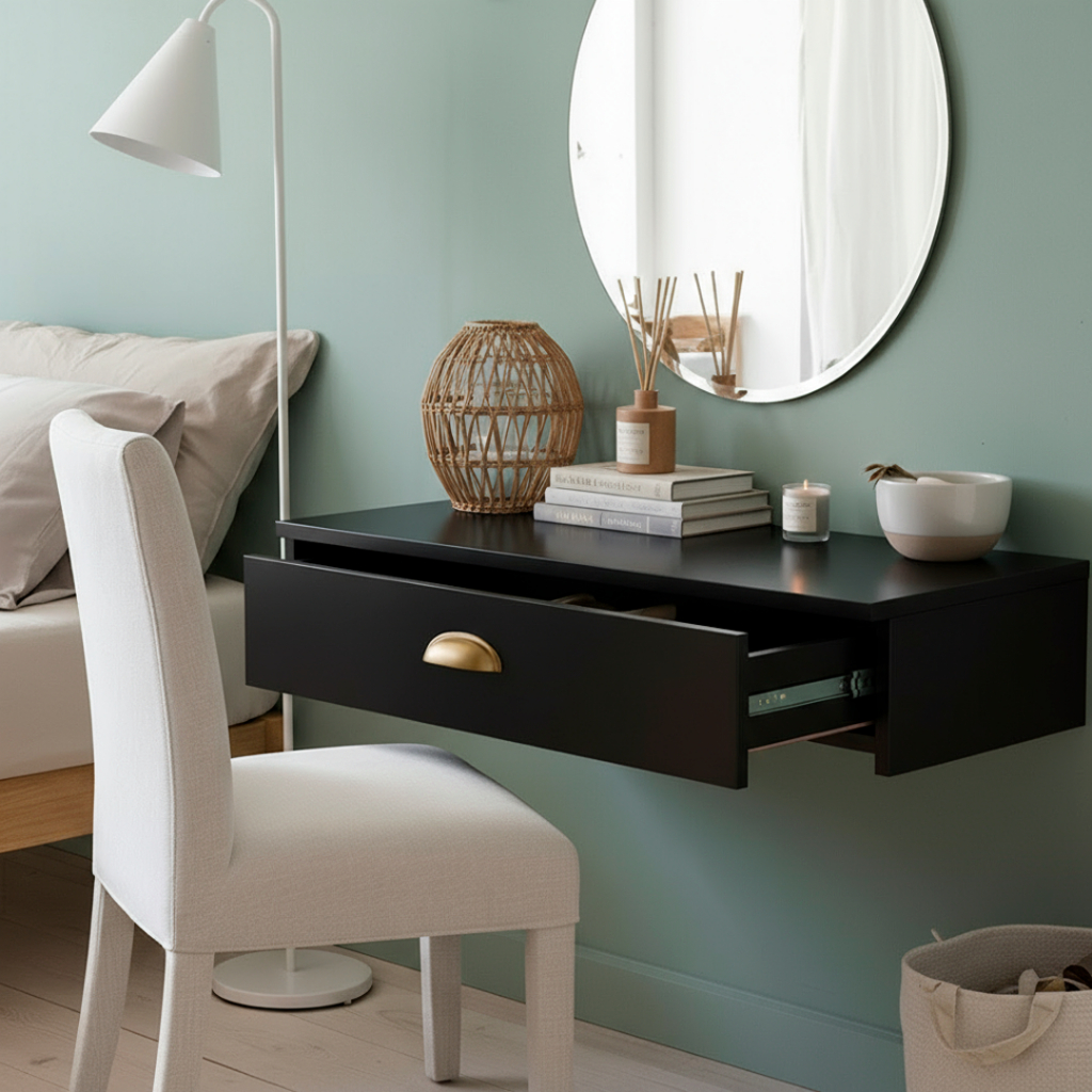 Penteadeira com Gaveta Suspensa Com Corrediça Multifuncional Maquiagens beleza em Oferta na Shopee