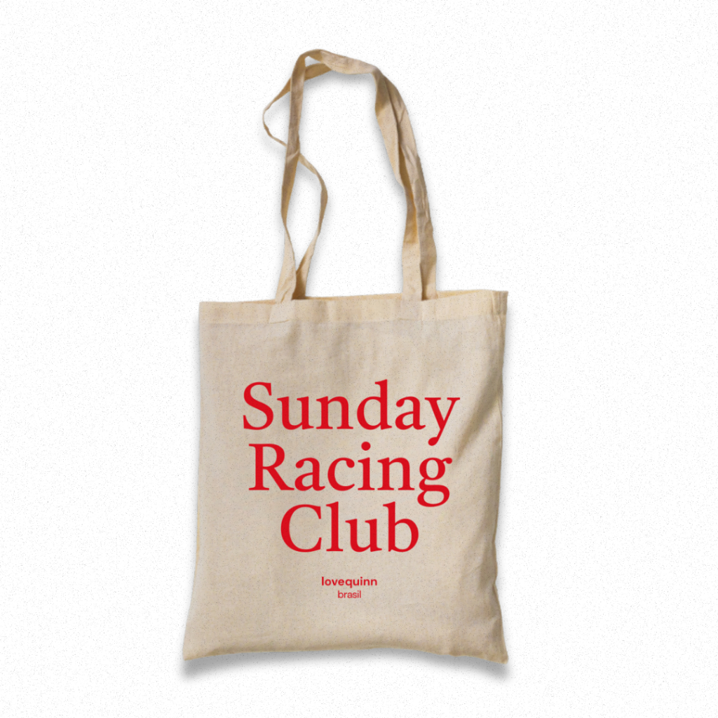 Ecobag Sunday Racing Club Fórmula 1 Automobilismo F1 Corrida Estética Vintage