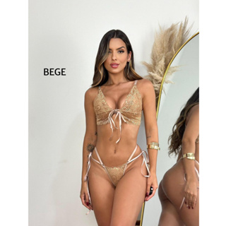 Conjunto  feminino  de Renda Luxo • Sexy e Confortável  • P ao GG • Cores Variada em Oferta na Shopee