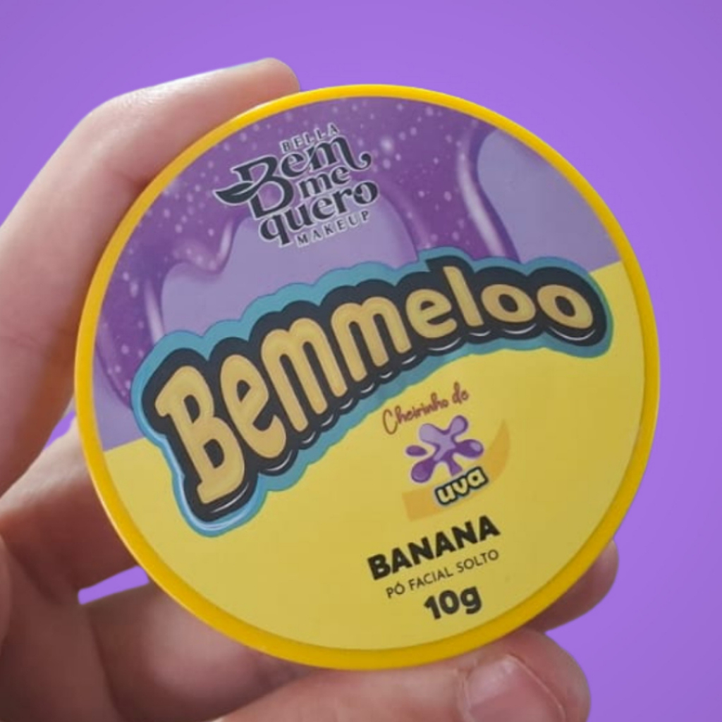 Pó de Banana Facial Translúcido Solto Bem Me Quero – Finalizador de Maquiagem com Cheirinho de Uva em Oferta na Shopee