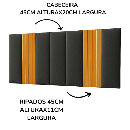 kit Combo De Cabeceiras + Ripado MDF | Transforme sua Cama Box Casal Queen king Envio Rápido