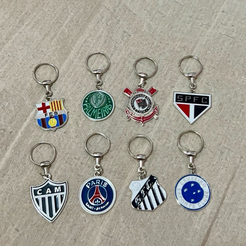 Chaveiros de time metal em Oferta na Shopee