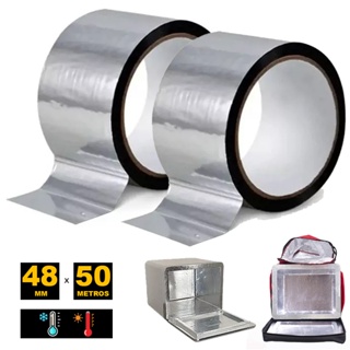KIT FITA ALUMINIZADA SERVE EM ISOPOR BAG ENTREGADOR AR CONDICIONADO TELHAS DUTOS FITA TERMICA em Oferta na Shopee
