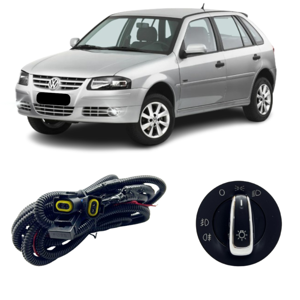 Kit Milha Botao Chave E Chicote Gol G4 em Oferta na Shopee