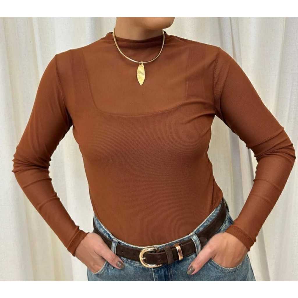 body feminino tecido em tule - confortável e estiloso