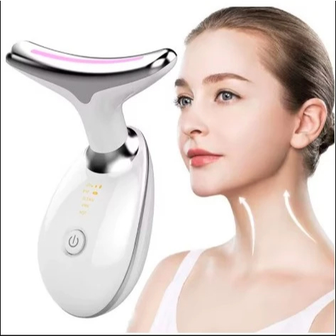 Portátil Beleza Pele Firmeza Pescoço LED Vibração Fóton Levanta A Anti-Rugas Remover Massageador - 1445