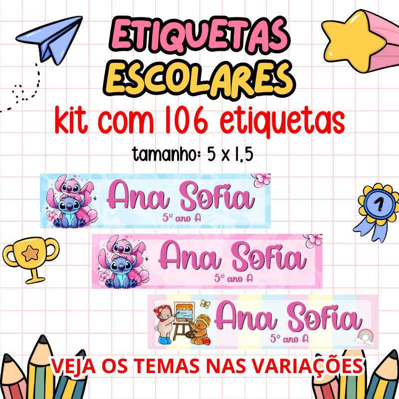 Etiqueta Escolar Infantil Menina: Onde Comprar | BuscaProdutos