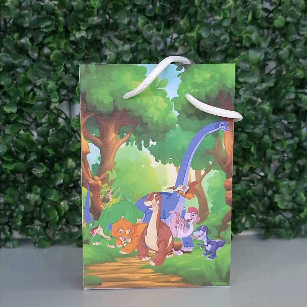 Sacolinha Personalizada (P) Dinossauro para Festa lembrancinhas Aniversário