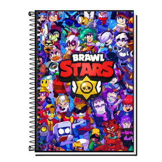 Caderno Brawl Stars | Gamer | Capa Dura & Espiral Resistente -1,10,15 e 20 Matérias | Estilo Geek| Personagens| em Oferta na Shopee