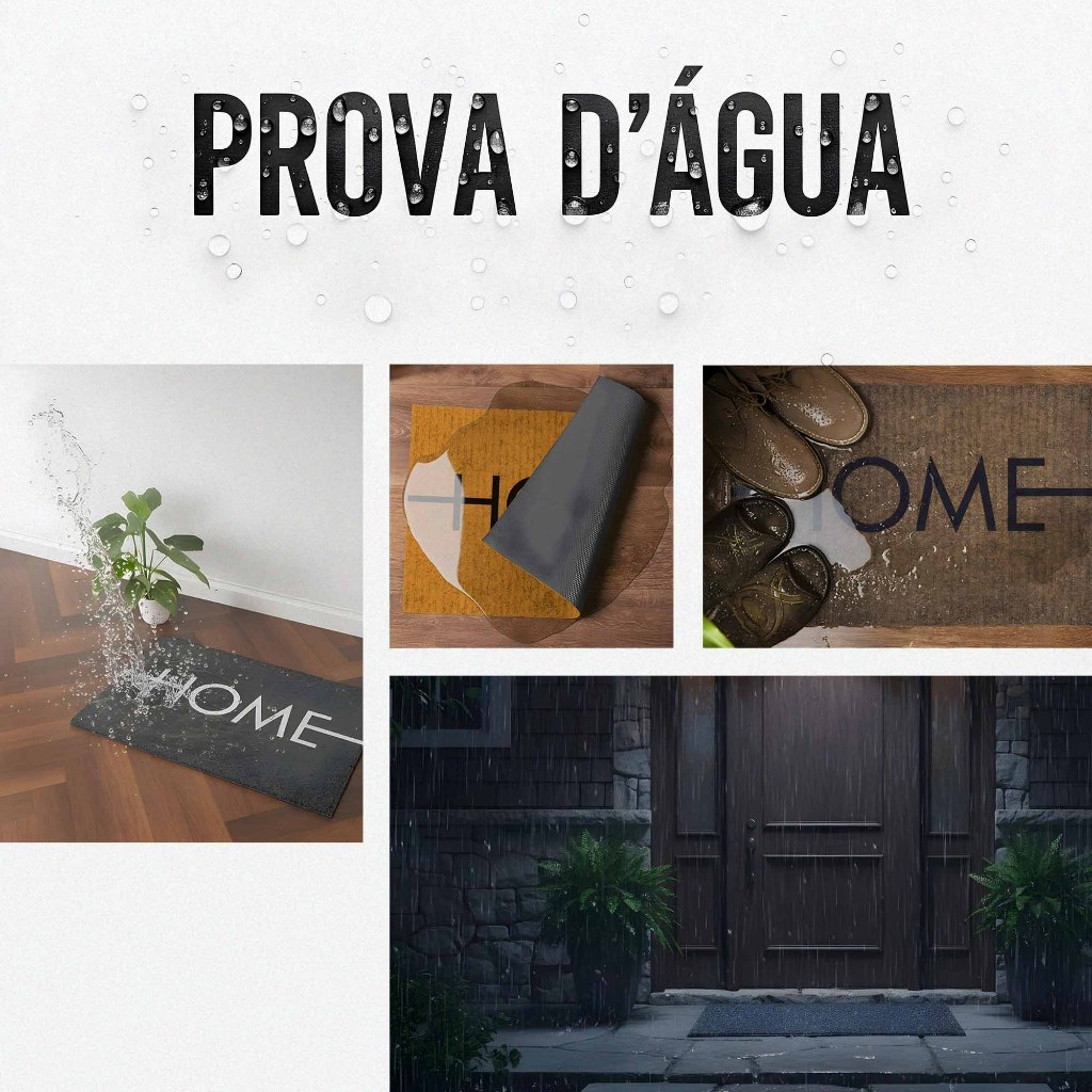 Capacho Home Tapete Antiderrapante Rolo Vinil Lavável Loja Empresa Decoração Casa Entrada Escritório