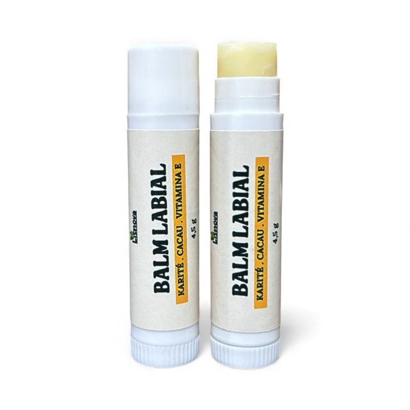 Manteiga de Cacau, Hidratante Labial - Balm Labial em Stick | 100% Vegano e Natural