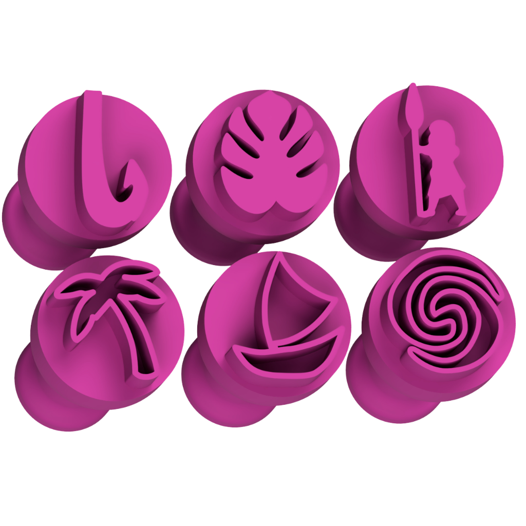 Kit 6 Carimbos para Doces Moana Brigadeiros Confeitaria em Oferta na Shopee