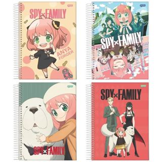 Caderno Capa Dura 1 e 10 Matérias Spy x Family (Anya Yor Loid Bond Forger) em Oferta na Shopee