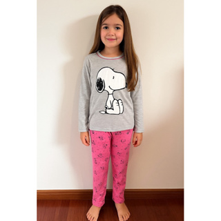 Pijama Infantil Inverno Manga Longa Personagens Menina Calça Comprida em Oferta na Shopee