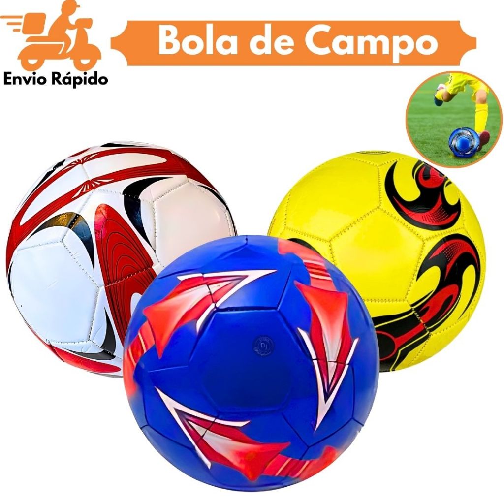 Bola De Futebol Para Campo PVC Tamanho 5 Cores Sortidas