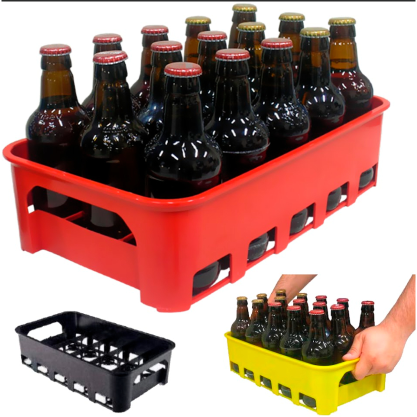 Kit 3 Garrafeira Engradado Cesto Caixa para 15 Garrafas Cerveja 300ml | Não acompanha Garrafas