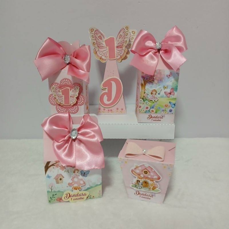 Kit Caixinhas Personalizadas Jardim Das Borboletas - Lembrancinhas Personalizadas Jardim Das Borboletas