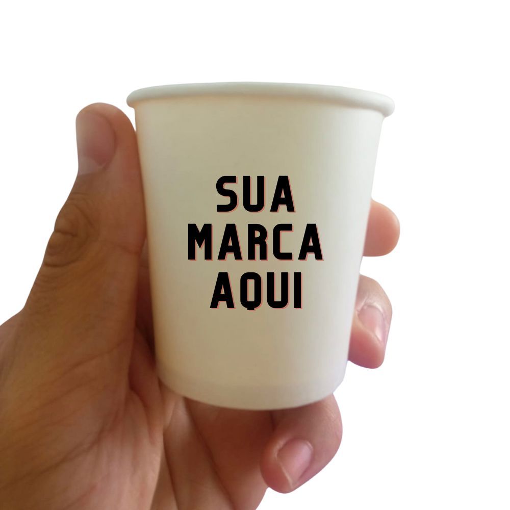 Copo Papel 100 ml Personalizado Biodegradável 50 unidades para Café Cápsulas em Oferta na Shopee