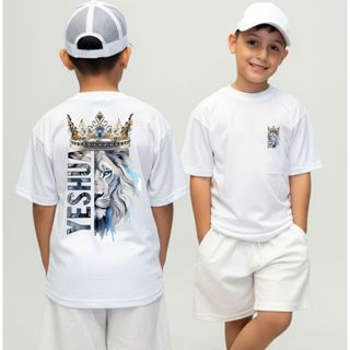 Camiseta Infantil Malha 30.1 100% Algodão Juvenil Estilosa Camisa Religiosa Jesus Cristo Yeshuaa em Oferta na Shopee