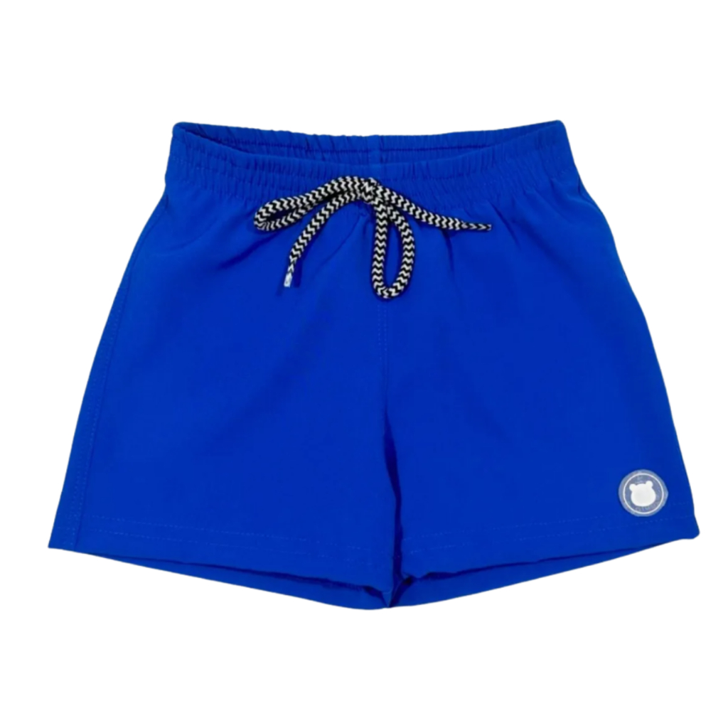 Bermuda Tactel Lisa Premium Praia Piscina Verão Menino Infantil com Cordão