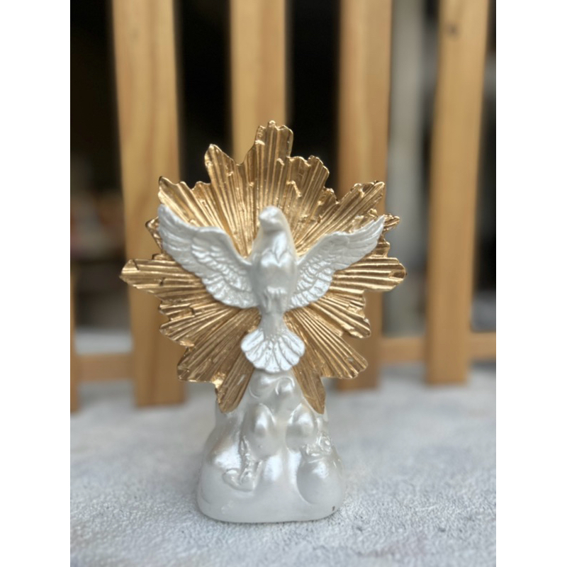 Divino Espírito Santo de Gesso Decorativo 20 cm Pintura Premium