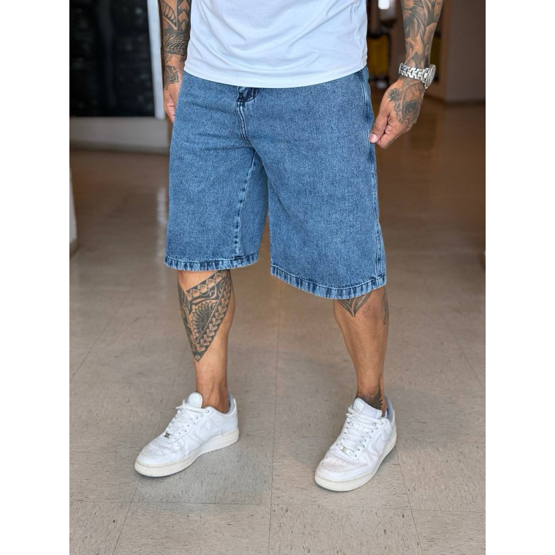 Bermuda Jeans masculina jords oversized premium qualidade top