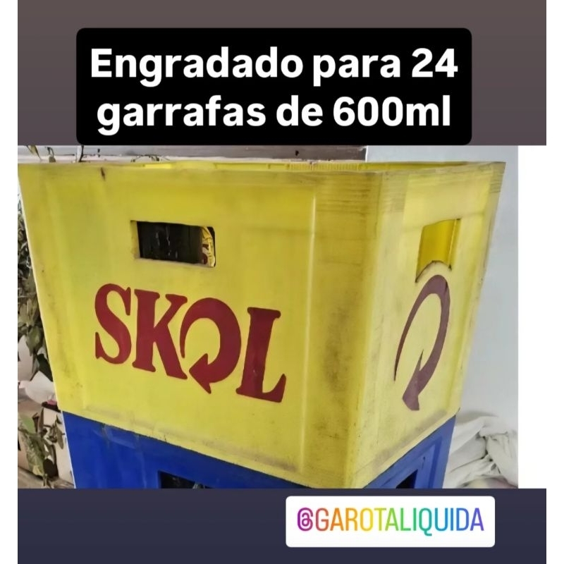 Garrafeira engradado vazio 600ml para 24 garrafas (não vai garrafas) modelo aleatório, pode ir qualquer marca. ver fotos