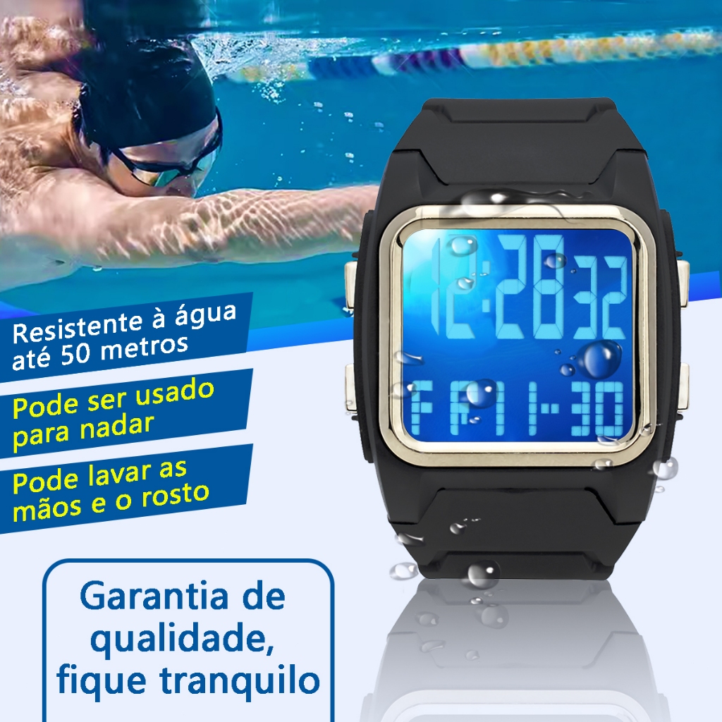 Relógio Eletrónico A Prova D Água Para Estudantes Multifunções Exterior Esportivo De Corrida Para Trabalho em Oferta na Shopee