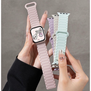 Pulseira Silicone Magnética Esportiva Para Apple Watch 42mm 41mm 40mm 38mm iWatch Series 11 em Oferta na Shopee