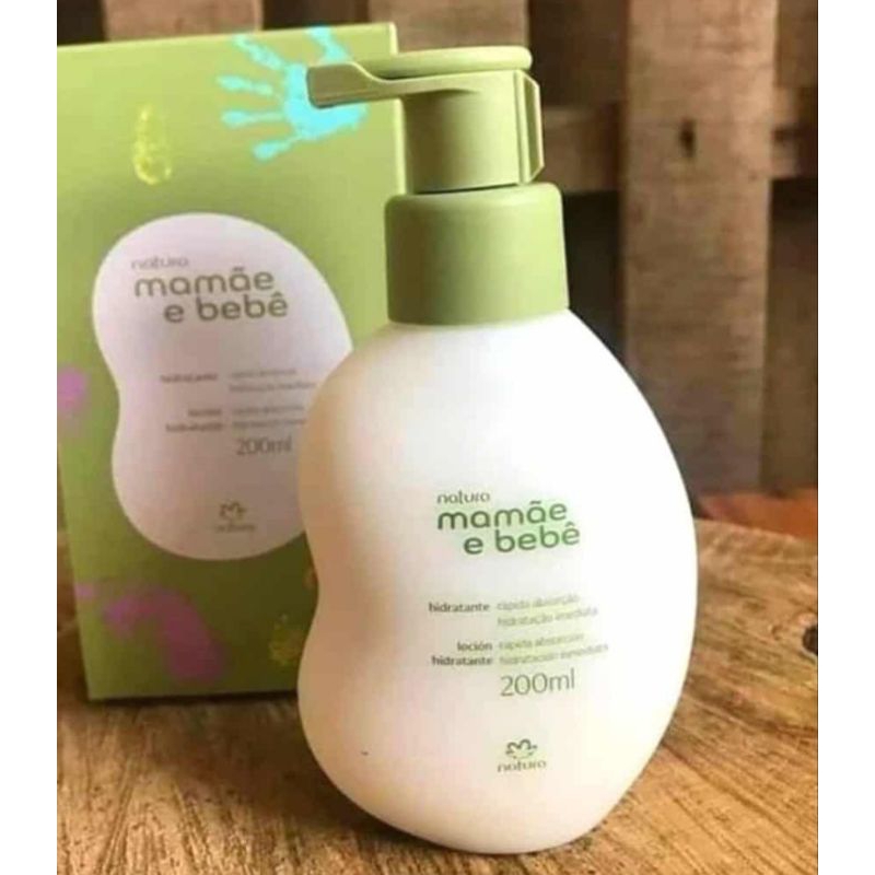 Hidratante Corporal Mamãe e Bebê Natura 200ml - Vegano, Sem Álcool, 96% Ingredientes Naturais
