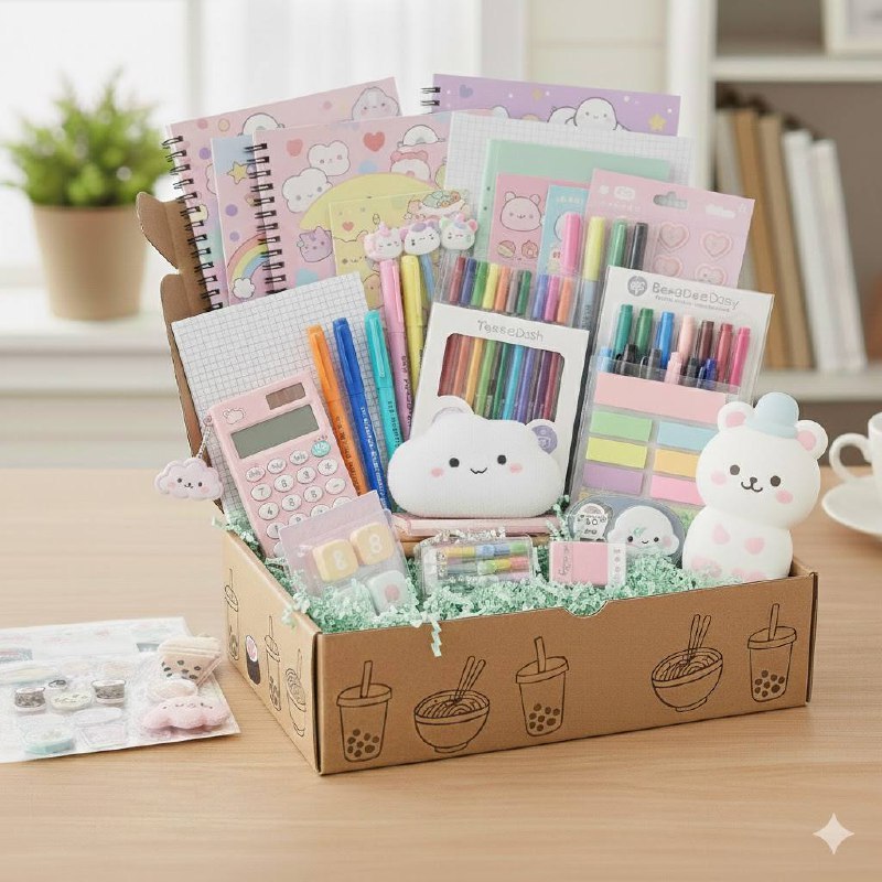 kit de papelaria fofa kwai, presente de papelaria, volta as aulas, papelaria, itens fofos