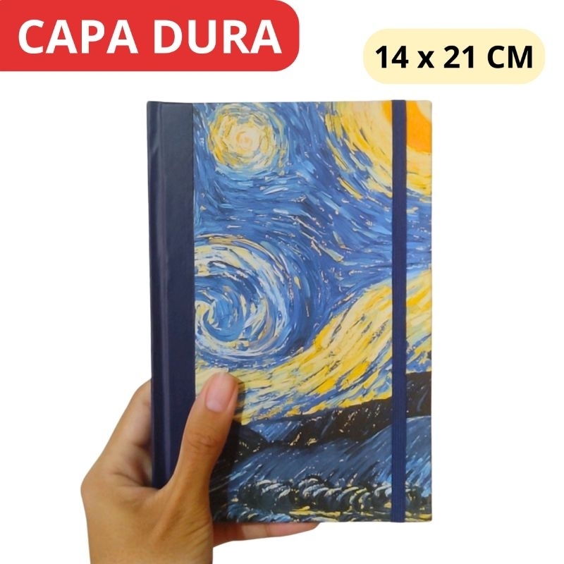 Caderno Artesanal Van Gogh | Sketchbook A5 Capa Dura