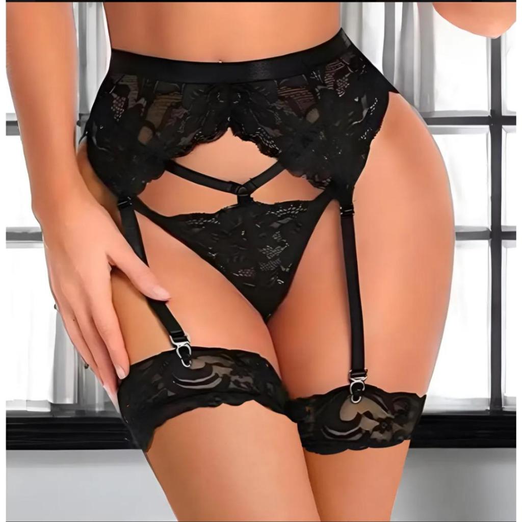 Cinta Liga Lingerie Sexy Sensual Calcinha Fio Dental Renda com Persexy em Oferta na Shopee
