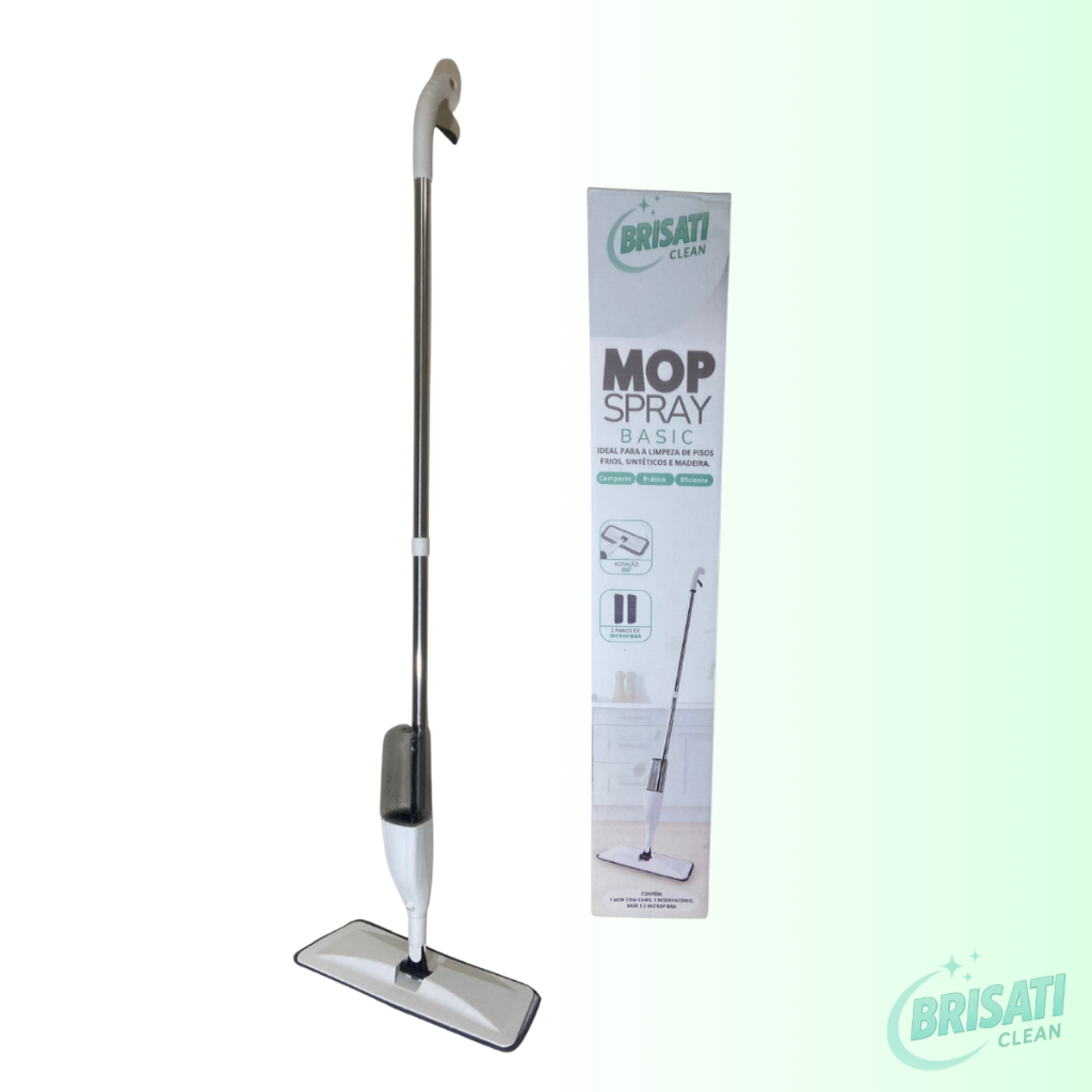 Mop Spray com Reservatório e 2 Microfibra – Rodo Inteligente Esfregão Mágico para Limpeza