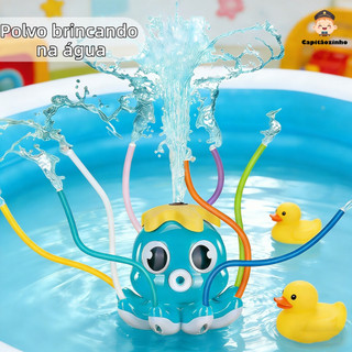 Sprinkler Giratório Jogos Ao Ar Livre Para Crianças Jardim Polvo Verão Brinquedo De Água