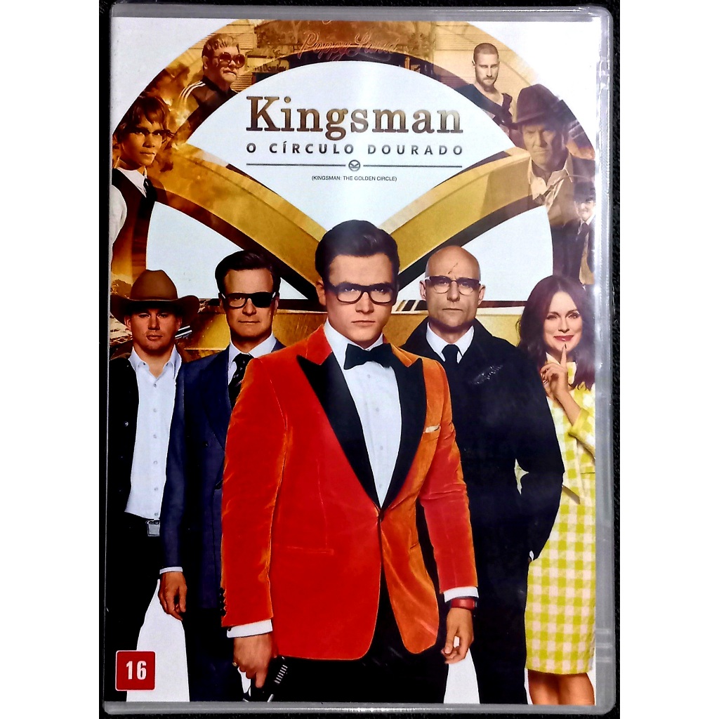 [LACRADO] DVD Kingsman - O Círculo Dourado (Elton John/ Channing Tatum/ Halle Berry/ Julianne Moore/ Taron Egerton)