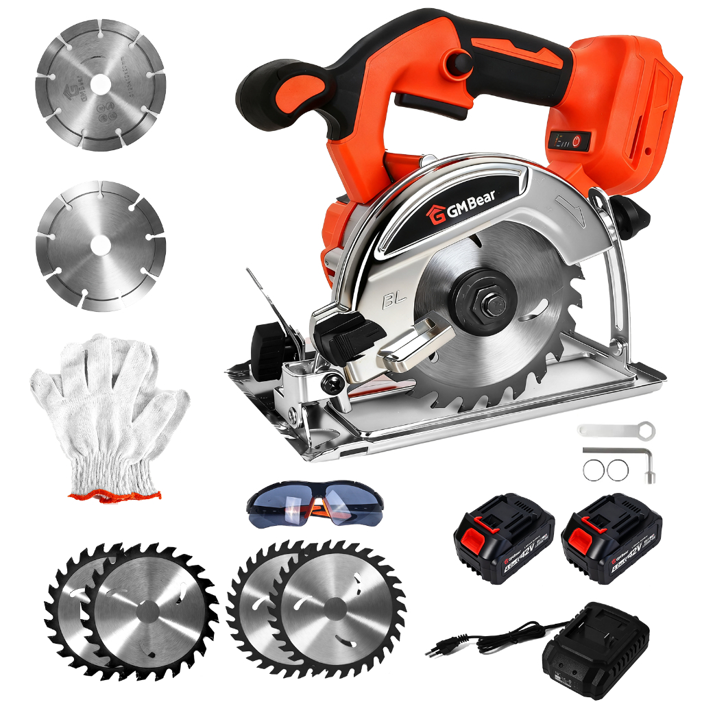 Serra Circular Sem Fio De 42 Volts, Ajuste De Angulo De 0 a 45°, Adequada Para Cortar Madeira, Metal e Cerâmica em Oferta na Shopee