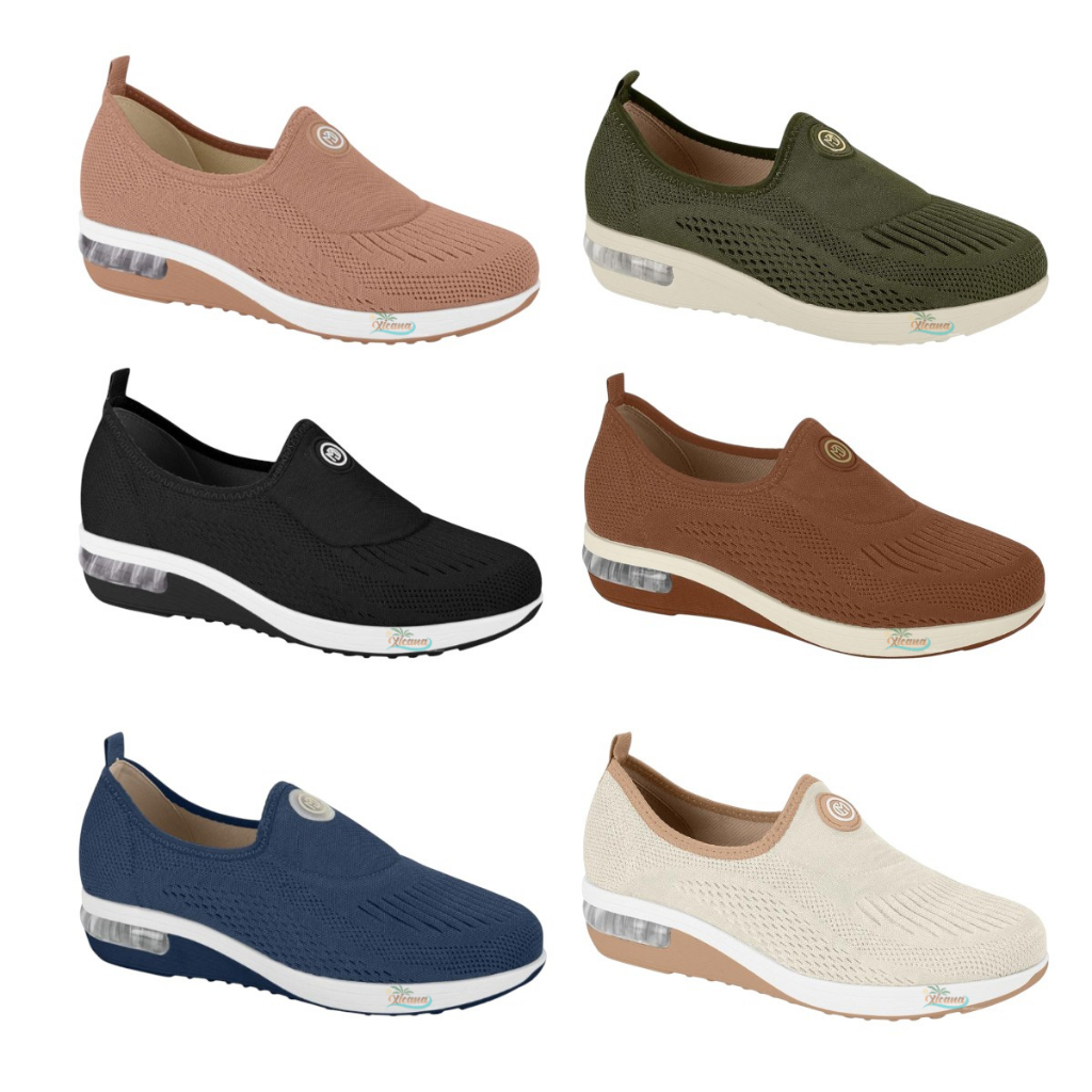 Tênis Feminino Modare Ultraconforto Moda Slip On Linho Lisboa Original