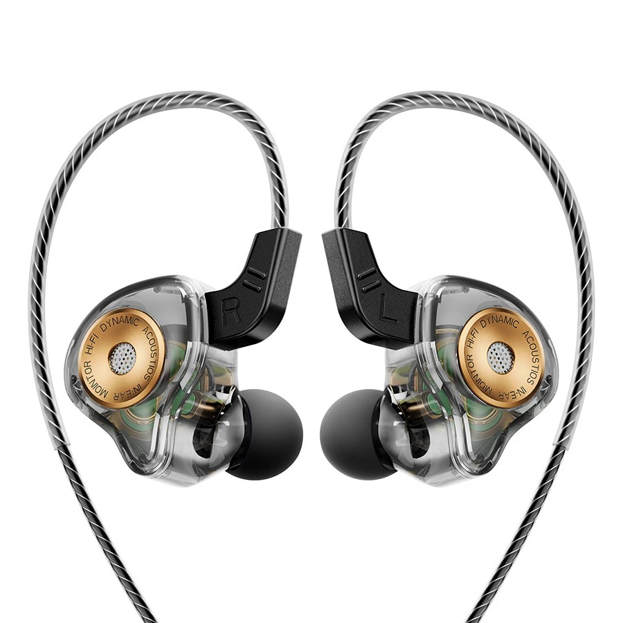 Fones de ouvido Qkz Ak6/Ak6 Ultra esportivos para corrida com controle de linha e microfone  Gamer Músico Com Case