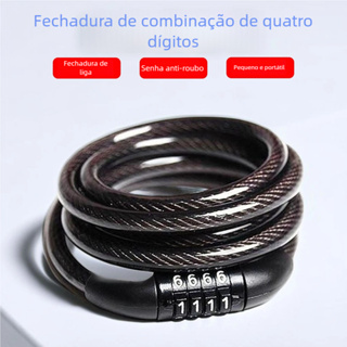 Corrente Cadeado Fertak com Senha - Segurança para Bicicleta 7.4mm x 540mm em Oferta na Shopee