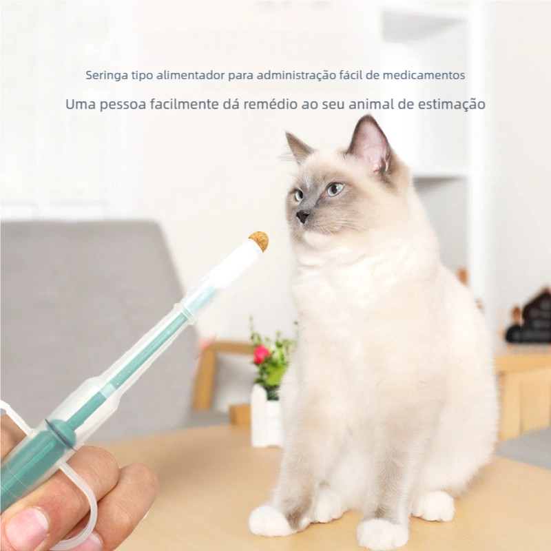 Aplicador de Remédio para Pet – Reutilizável, Seringa Cachorro Gato