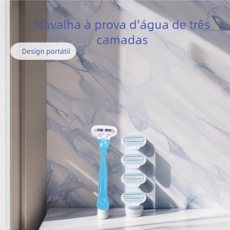 Lâminas de Barbear Feminina Compatível com Gillette - Portátil para Remoção de Pêlos Suave em Oferta na Shopee