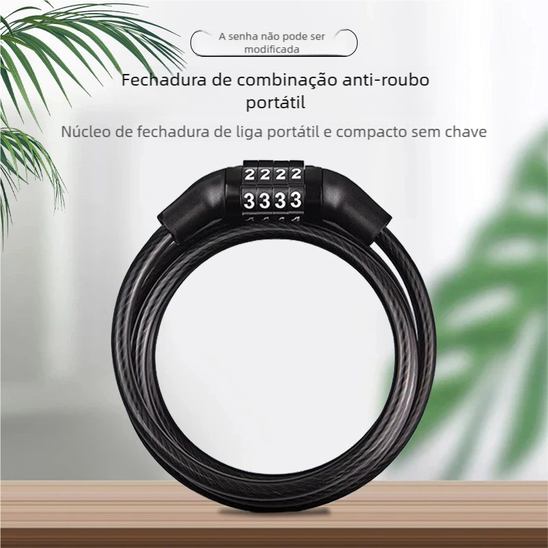 Cadeado de Senha para Bicicleta - Corrente Fertak 7.4mm x 540mm Segura em Oferta na Shopee