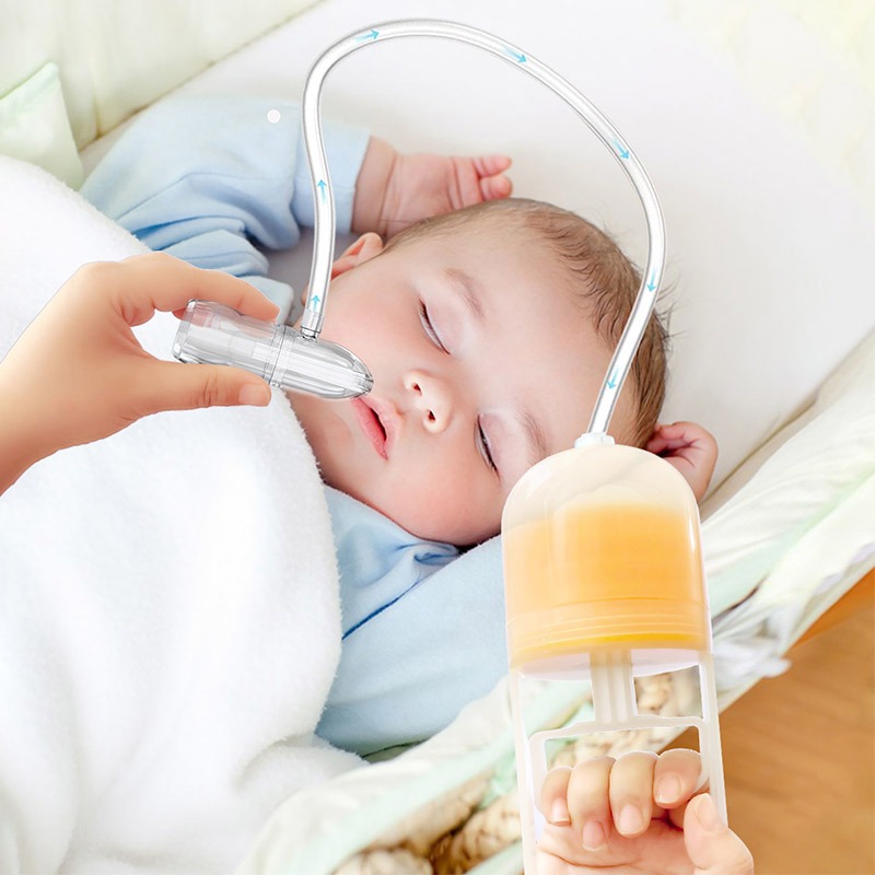Aspirador Nasal de Vácuo Manual - Alivia Congestão Nasal do Bebê Rapidamente