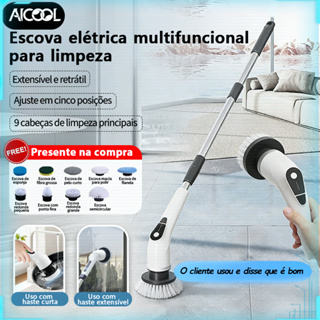 AICOOL Pincel de limpeza elétrica multifuncional sem fio de 9 em 1 rotação de 360 graus Adequado para cozinha e banheiro em Oferta na Shopee