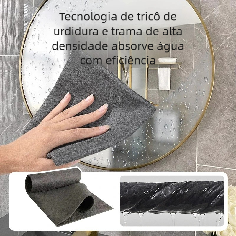 Limpeza Mágica Pano Fibra Espessada - Sem Marca d'Água para Vidro 🌟 em Oferta na Shopee