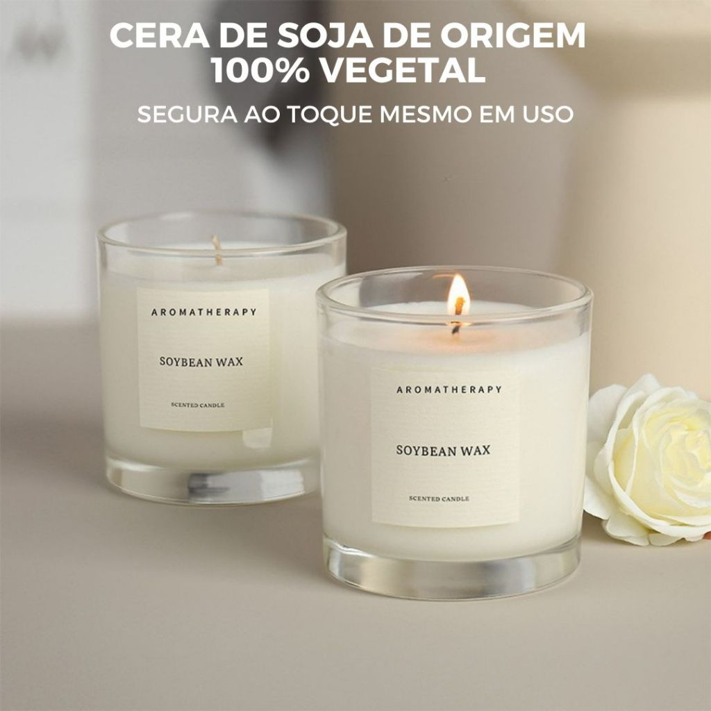 【Compre 2 e leve 1 grátis】Velas Aromáticas Perfumada 100% Natural 80g