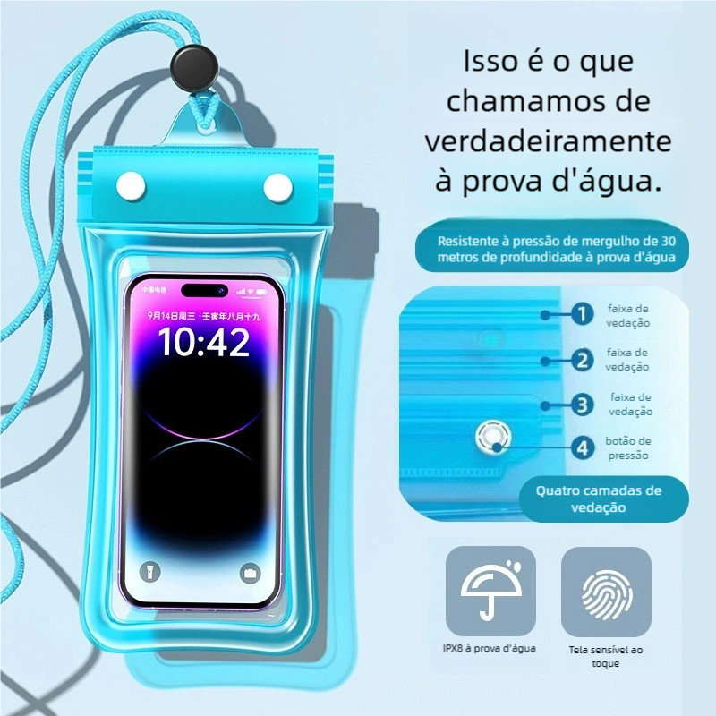 Bolsa Prova d'Água para Celular - Capa Transparente Universal Impermeável