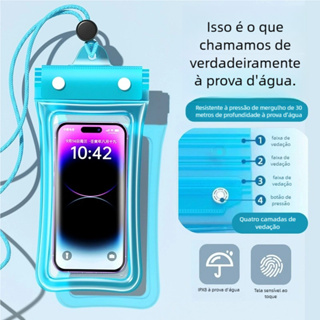 Bolsa Prova d'Água para Celular - Capa Transparente Universal Impermeável em Oferta na Shopee