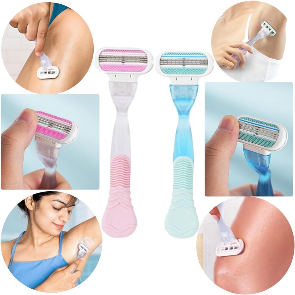 Lâminas de Remoção de Pêlos Feminina - Barbear Suave, Portátil, Compatível com Gillette